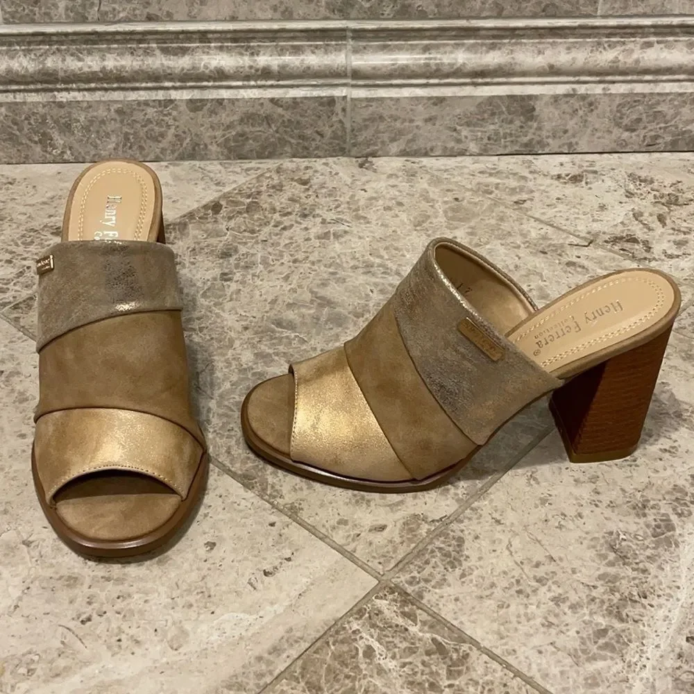 Henry Ferrera Champagne Sandals